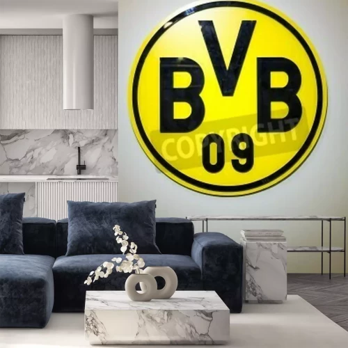 Fotobehang BVB voetbalclub rond logo