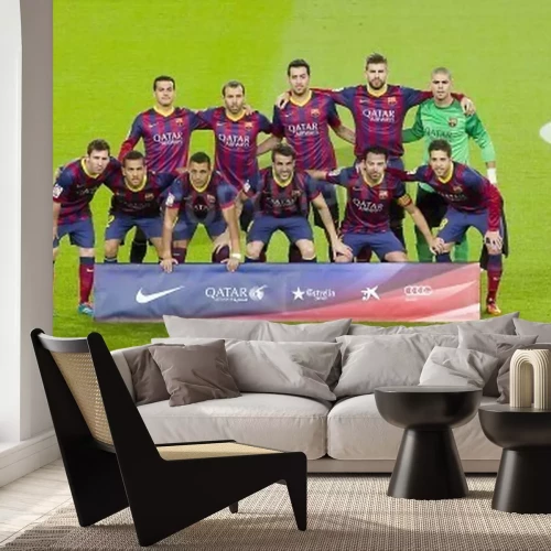 Fotobehang FC Barcelona voetbalploeg