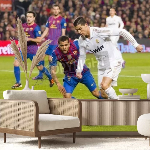 Fotobehang CR7 tegen Dani Alves