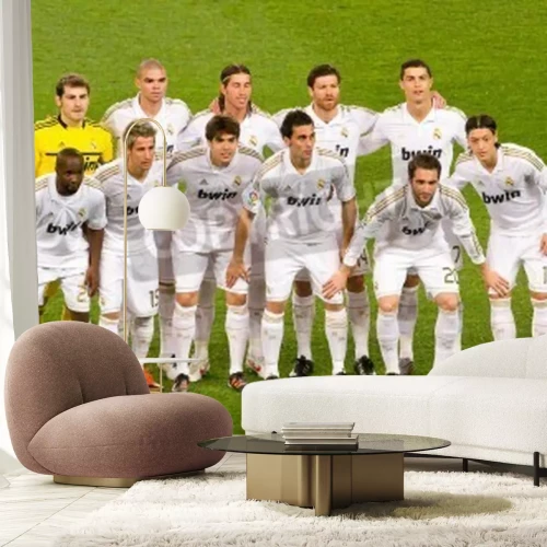 Fotobehang De spelers van Real Madrid