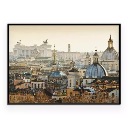 Poster De daken van Rome op een heldere dag.