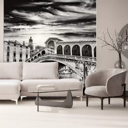 Fotobehang Monochromatische foto van Venetië