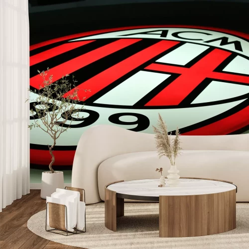 Fotobehang Logo van de voetbalclub AC Milan