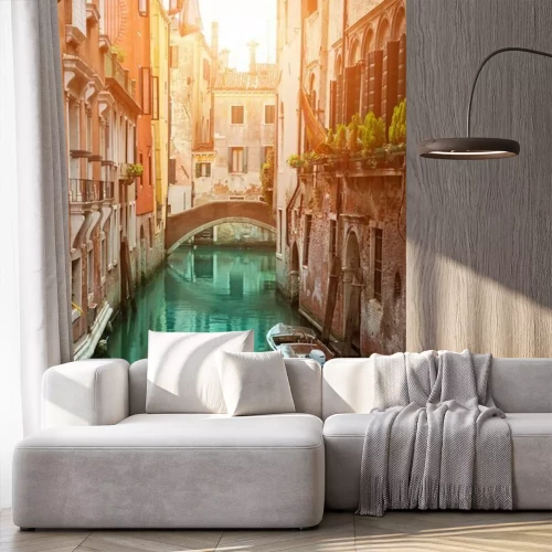 Fotobehang Turquoise water in het Venetiaanse kanaal
