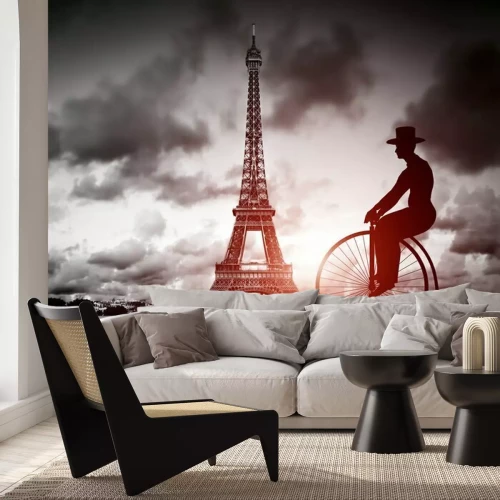 Fotobehang Retro uitzicht op de Eiffeltoren