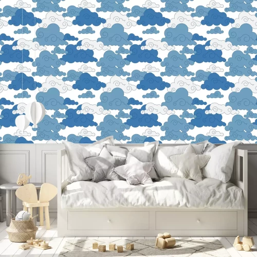 Behang vintage cloud Chinese naadloze patroon