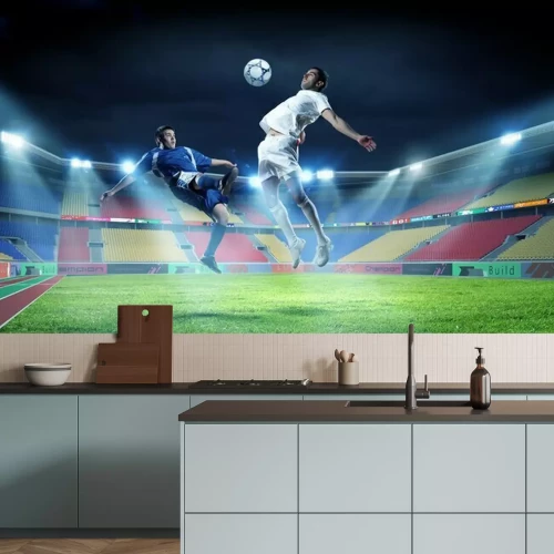 Fotobehang Voetbal duel om de bal