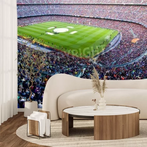 Fotobehang Volle tribunes tijdens de wedstrijd