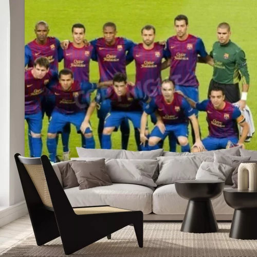 Fotobehang Spelers van FC Barcelona