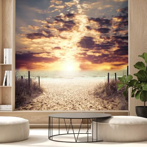 Fotobehang De zee en toegang tot het strand