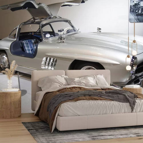 Fotobehang Historische Mercedes in het museum