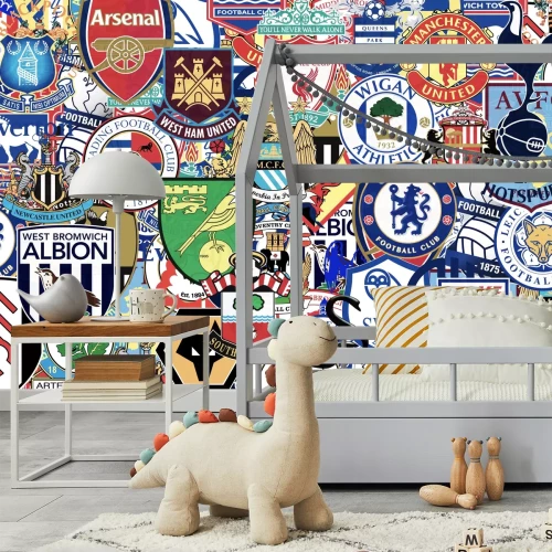 Fotobehang Premier League clubwapens