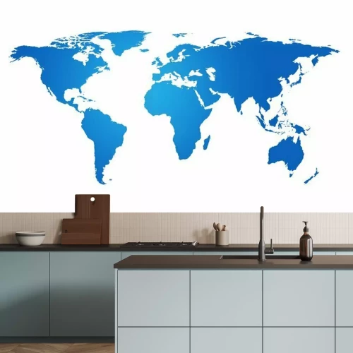 Sticker World Map Global Business Globalisering Earth Concept