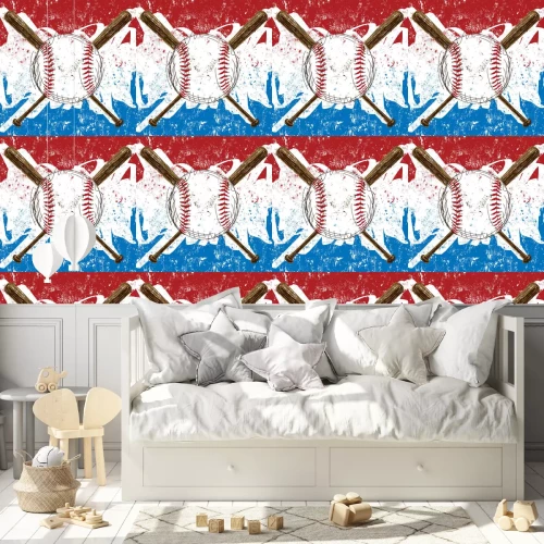 Behang Baseball Flag background