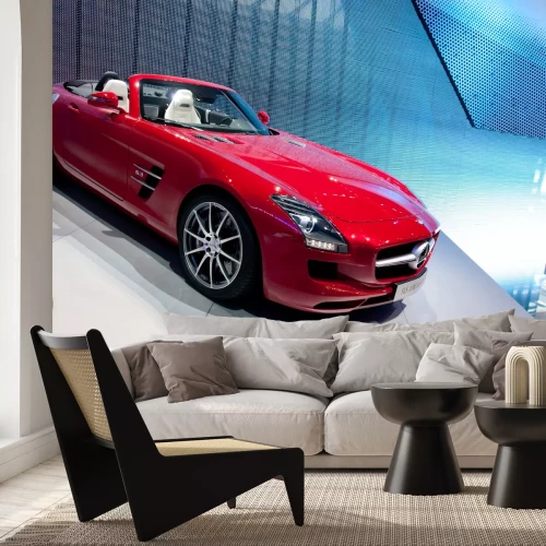 Fotobehang FRANKFURT - 25 september: Mercedes-Benz SLS AMG Roadster gepresenteerd op de 64ste Internationale Automobil Ausstellung (IAA) op 25 september 2011 in Frankfurt, Duitsland.