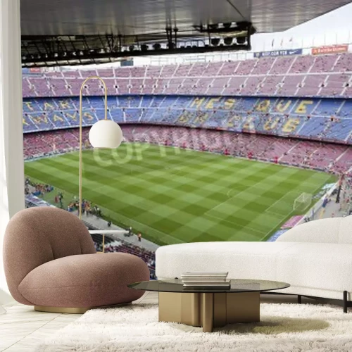 Fotobehang Camp Nou-stadion voor de wedstrijd