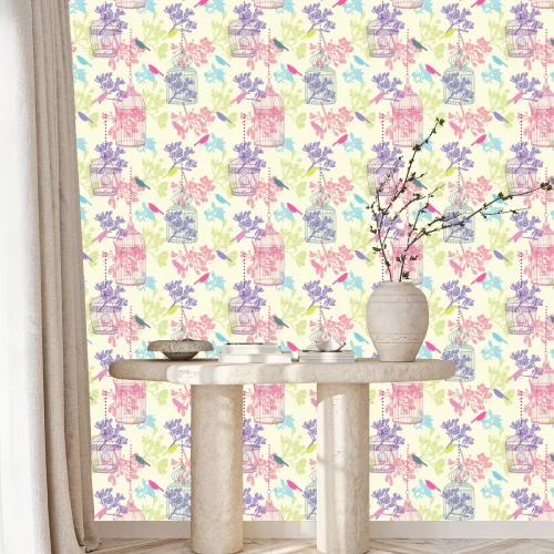 Behang Shabby chique kooien