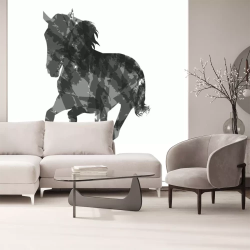 Sticker silhouet astratta di cavallo Selvaggio