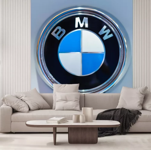 Fotobehang BANGKOK - 25 september: een logo van BMW op vertoning bij BMW XPO 2011 op 25 september 2011 om Siam Paragon in Bangkok.