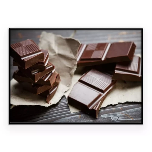 Poster Chocolade met rustieke papier
