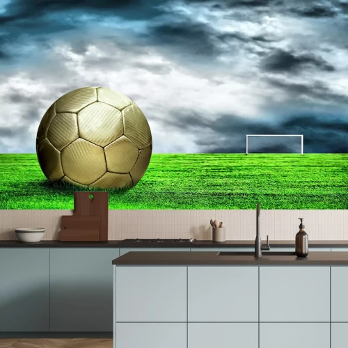 Fotobehang Hemel boven het voetbalveld