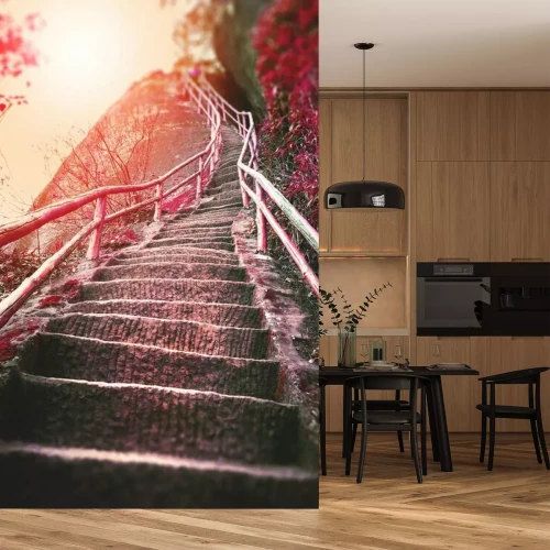 Fotobehang Trap omhoog