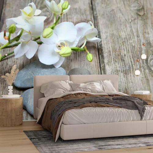 Sticker Zen stones and orchid