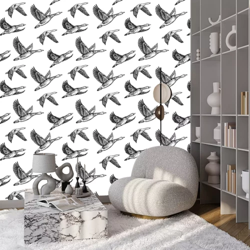 Behang Vliegende ganzen