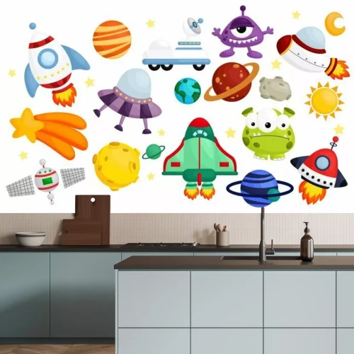 Sticker Ruimtetekeningen voor kinderen