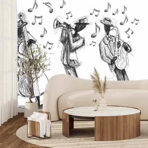 Sticker Jazz band doodles