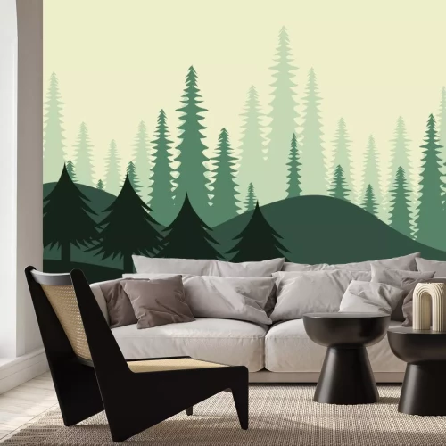 Sticker Forest ontwerp, vector illustratie.