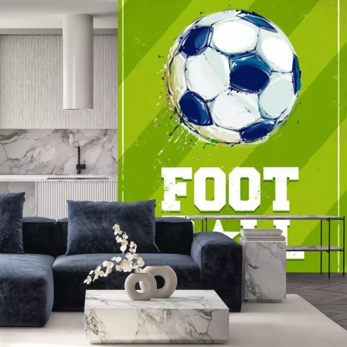 Fotobehang Voetbal met opschrift