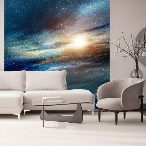 Fotobehang Sterrenhemel met een fakkel