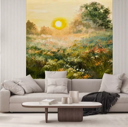 Fotobehang Ochtend in de wei