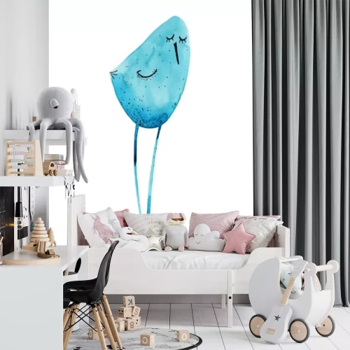 Sticker Minimalistische vogel op lange poten