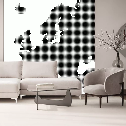 Sticker Gestippelde kaart van Europa