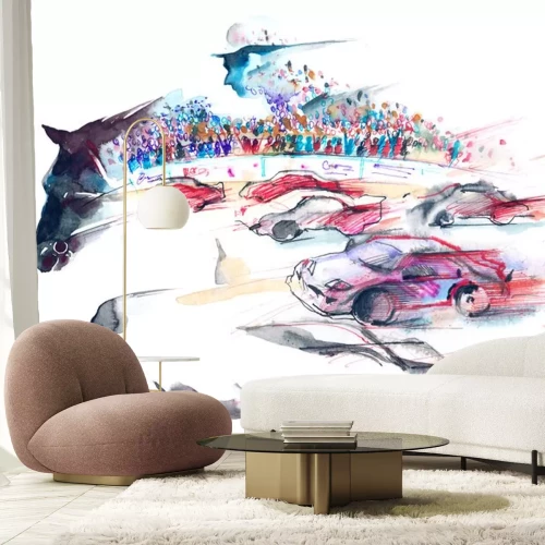 Sticker Rijden en snelle auto's