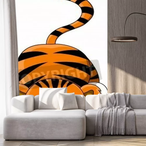 Fotobehang Kindermotief met tijger