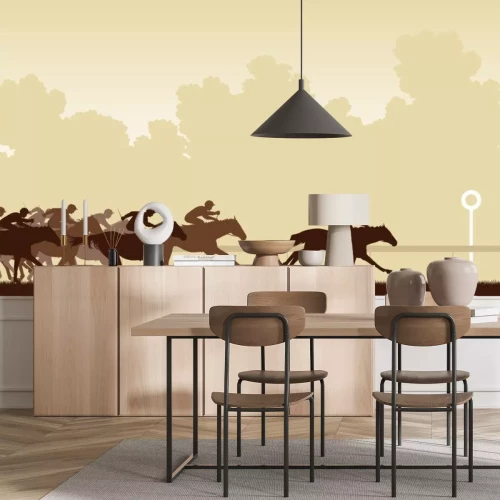 Sticker Race op met gras begroeide grond