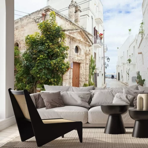 Fotobehang Mooie straat, Monopoli, Italië