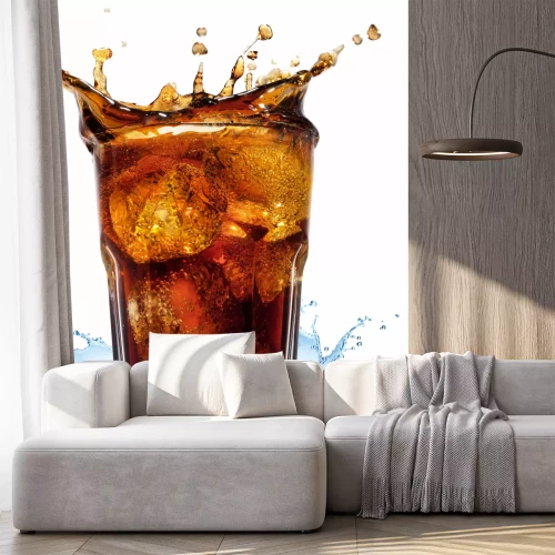 Fotobehang Plons drank in een glas