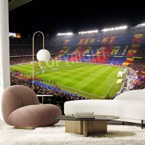 Fotobehang Panoramisch uitzicht op het stadion