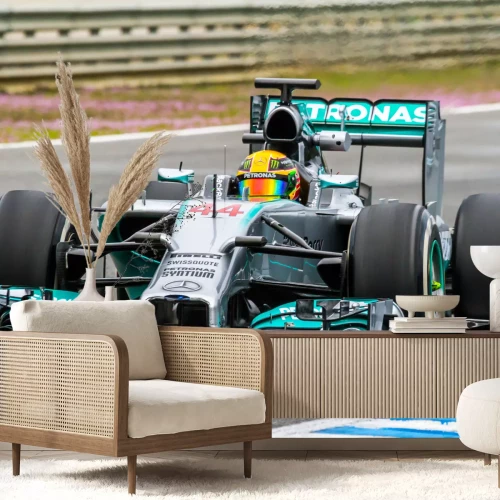 Fotobehang De Formule 1-auto van Mercedes