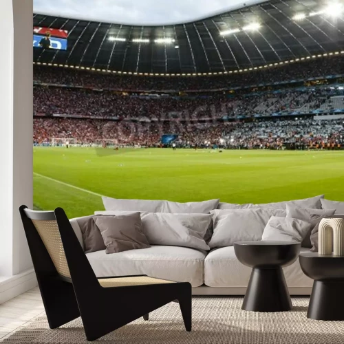 Fotobehang Uitzicht op de tribune van de Allianz Arena