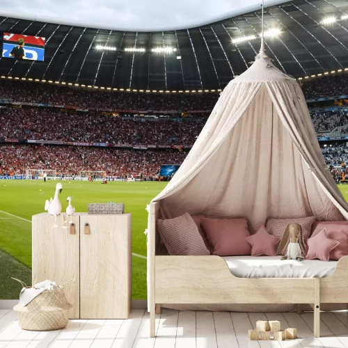 Fotobehang Uitzicht op de tribune van de Allianz Arena