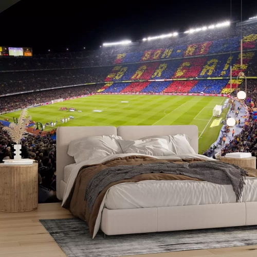 Fotobehang Een gevuld stadion van FC Barcelona