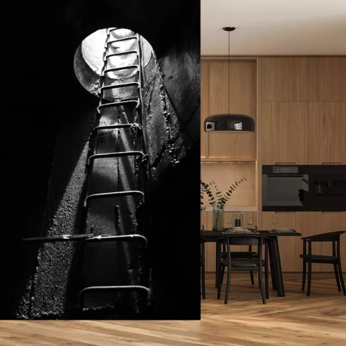 Fotobehang Afsluiten in het donker