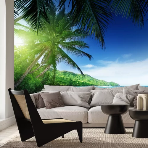 Fotobehang Tropen met zonnige hemel