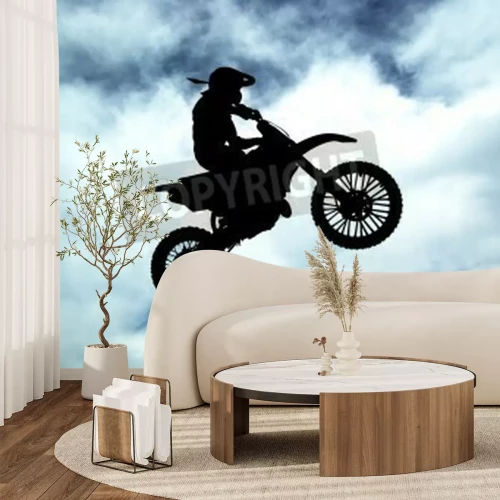 Fotobehang Motorfiets freestyle