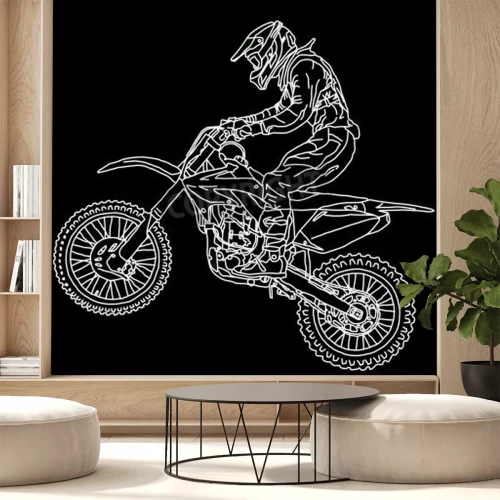 Fotobehang Motorcross coureur